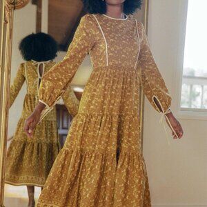 New WT Christy Dawn The Tallulah Dress color Mustard Size Medium